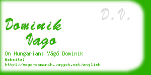 dominik vago business card