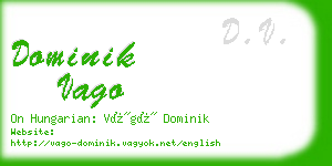 dominik vago business card